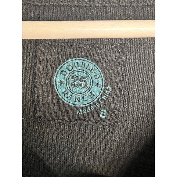 Double-D Ranch Handpainted Beaded Cotton Western Tunic Black/Blue Small - Picture 7 of 9